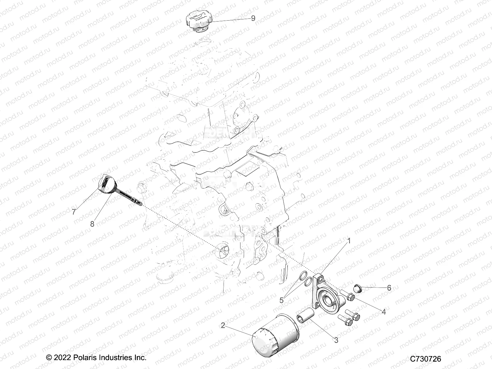 ENGINE | ENGINE, OIL FILTER and DIPSTICK - R23M4A57B1/EB4/B9 (C730726)