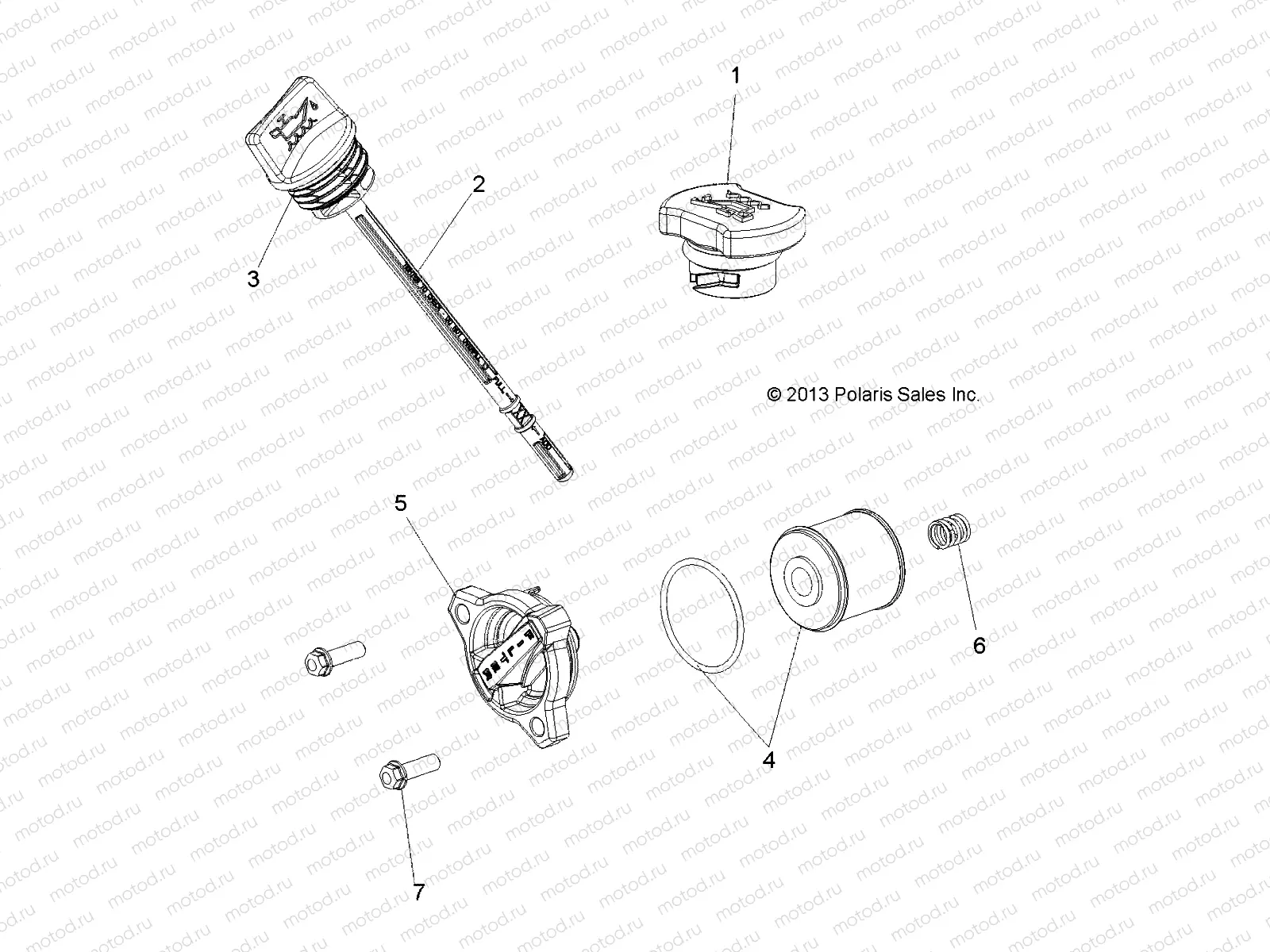 ENGINE | ENGINE, OIL FILTER, DIPSTICK AND FILL CAP - A14BH33AJ (49ATVOILFILTER14SP325)