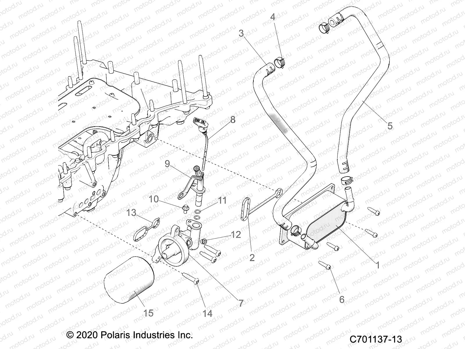 ENGINE | ENGINE, OIL FILTER, OIL COOLER AND RELATED - Z22RME2KAG/BG/K2KAN/BN (C701137-13)