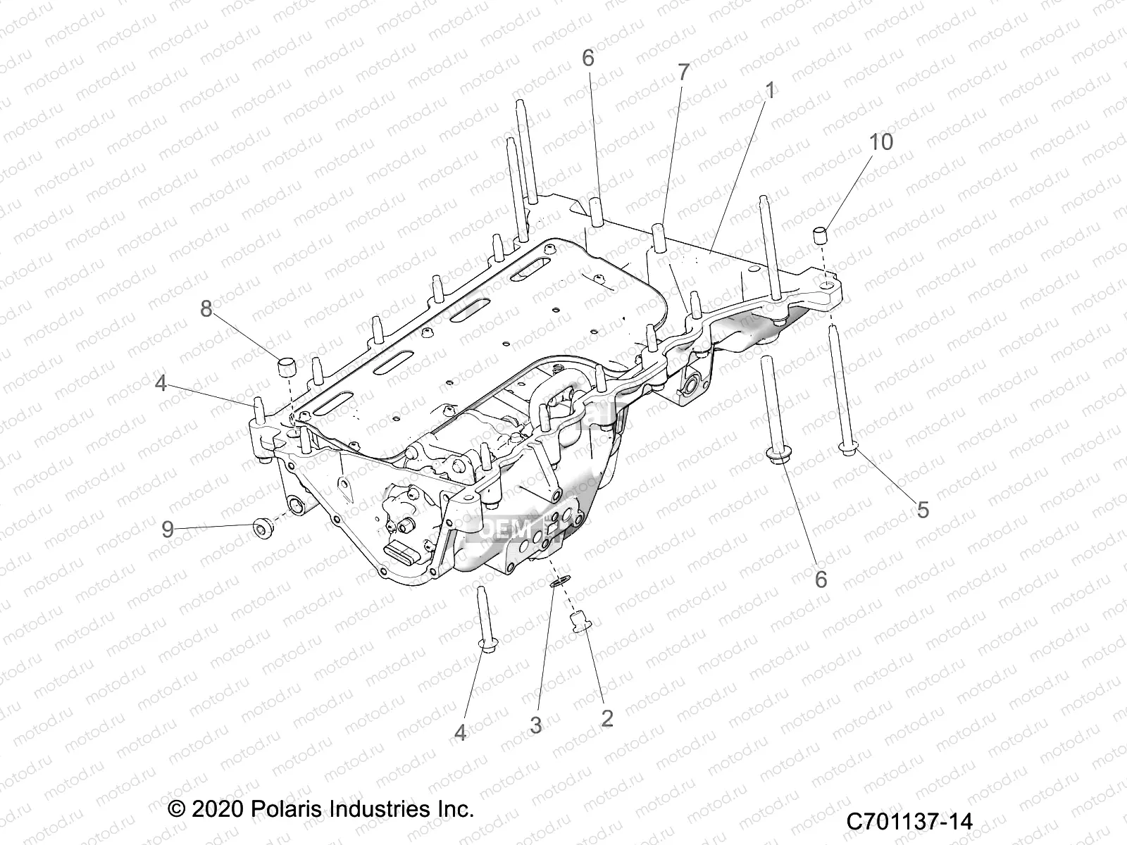 ENGINE | ENGINE, OIL PAN, MOUNTING AND RELATED - Z22RME2KAG/BG/K2KAN/BNZ22RME2KAG/BG/K2KAN/BN/V2KAN/BN (C701137-14)