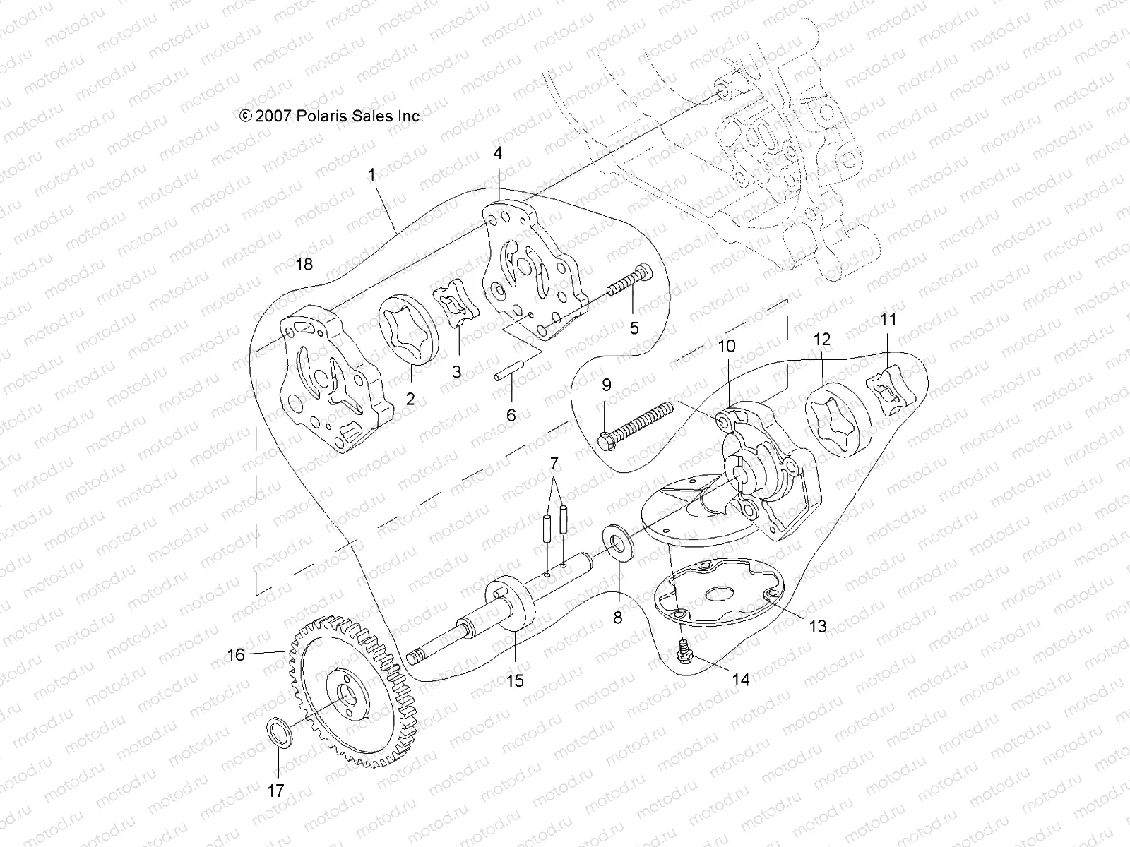 ENGINE | ENGINE, OIL PUMP - A08CL50AA (49ATVOILPUMP086X6)