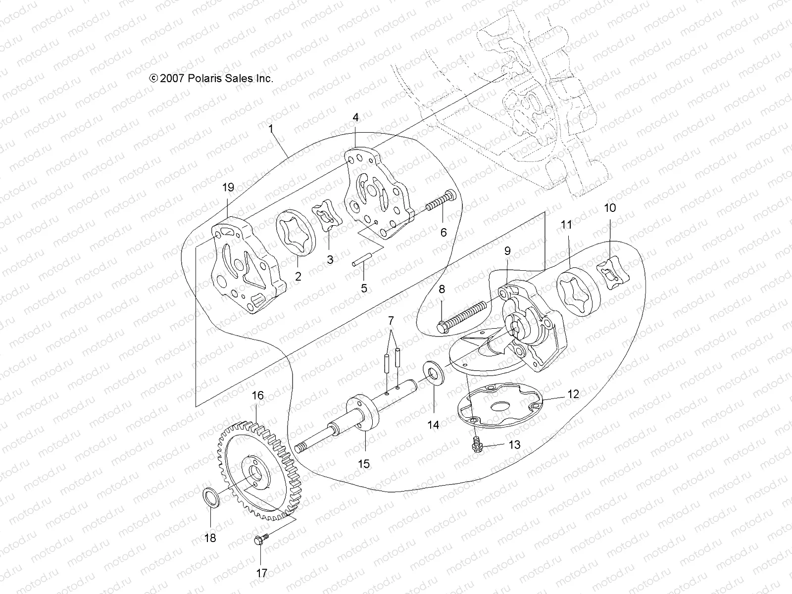 ENGINE | ENGINE, OIL PUMP - A08LH46AQ/AX/AZ (49ATVOILPUMP08SP400)
