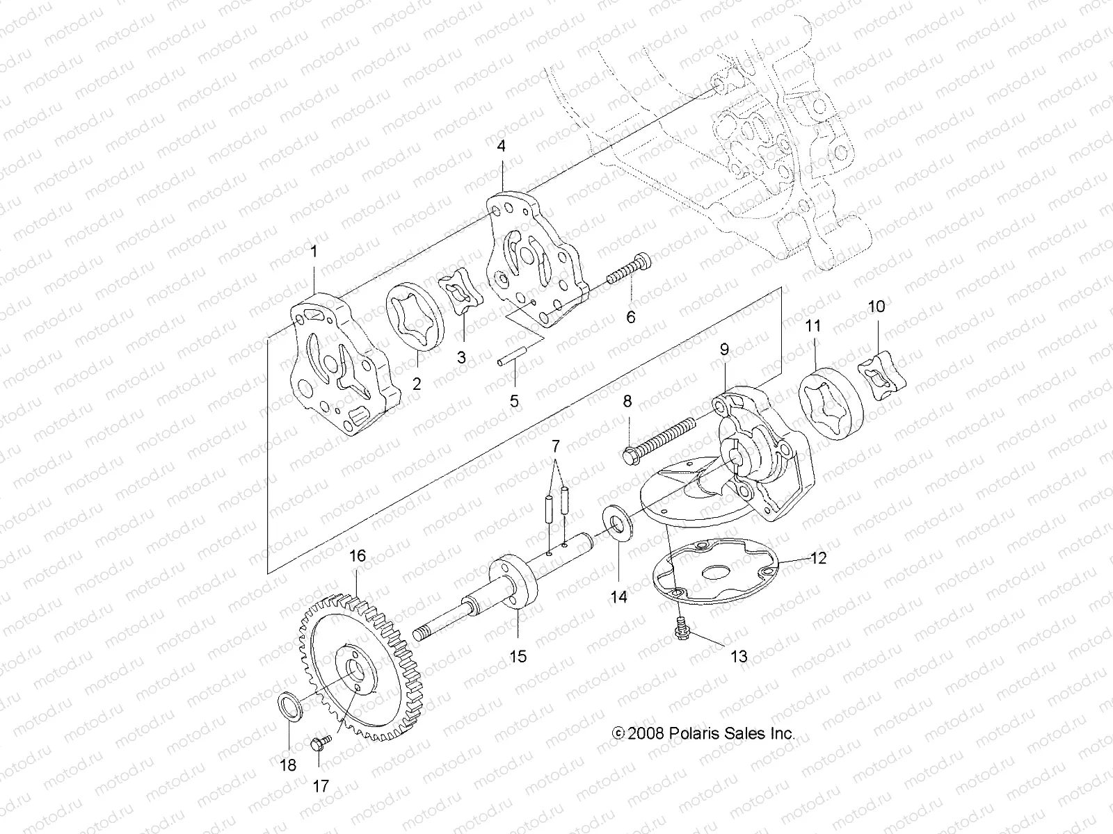 ENGINE | ENGINE, OIL PUMP - A10DH50FX (49ATVOILPUMP09SP500)