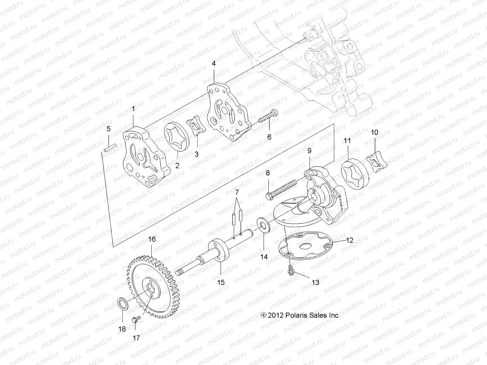ENGINE | ENGINE, OIL PUMP - A12MN50ET/EX (49ATVOILPUMP12SP500)