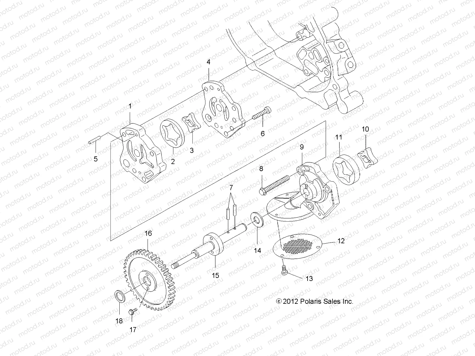 ENGINE | ENGINE, OIL PUMP - A13MN50ET/EX (49ATVOILPUMP13HAWK)