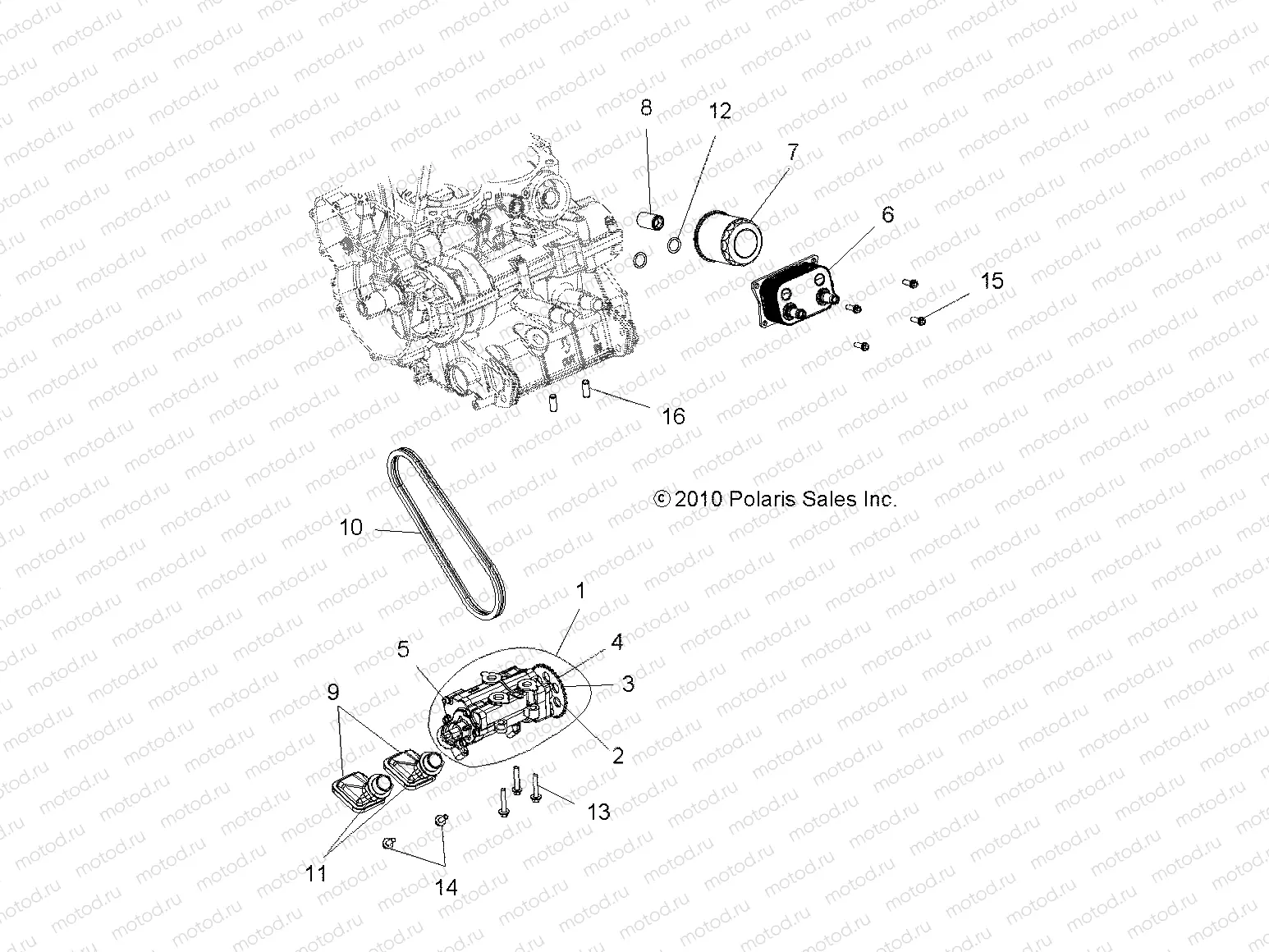 ENGINE | ENGINE, OIL PUMP and OIL COOLER - R11JH87AA/AD (49RGROILPUMP11RZR875)