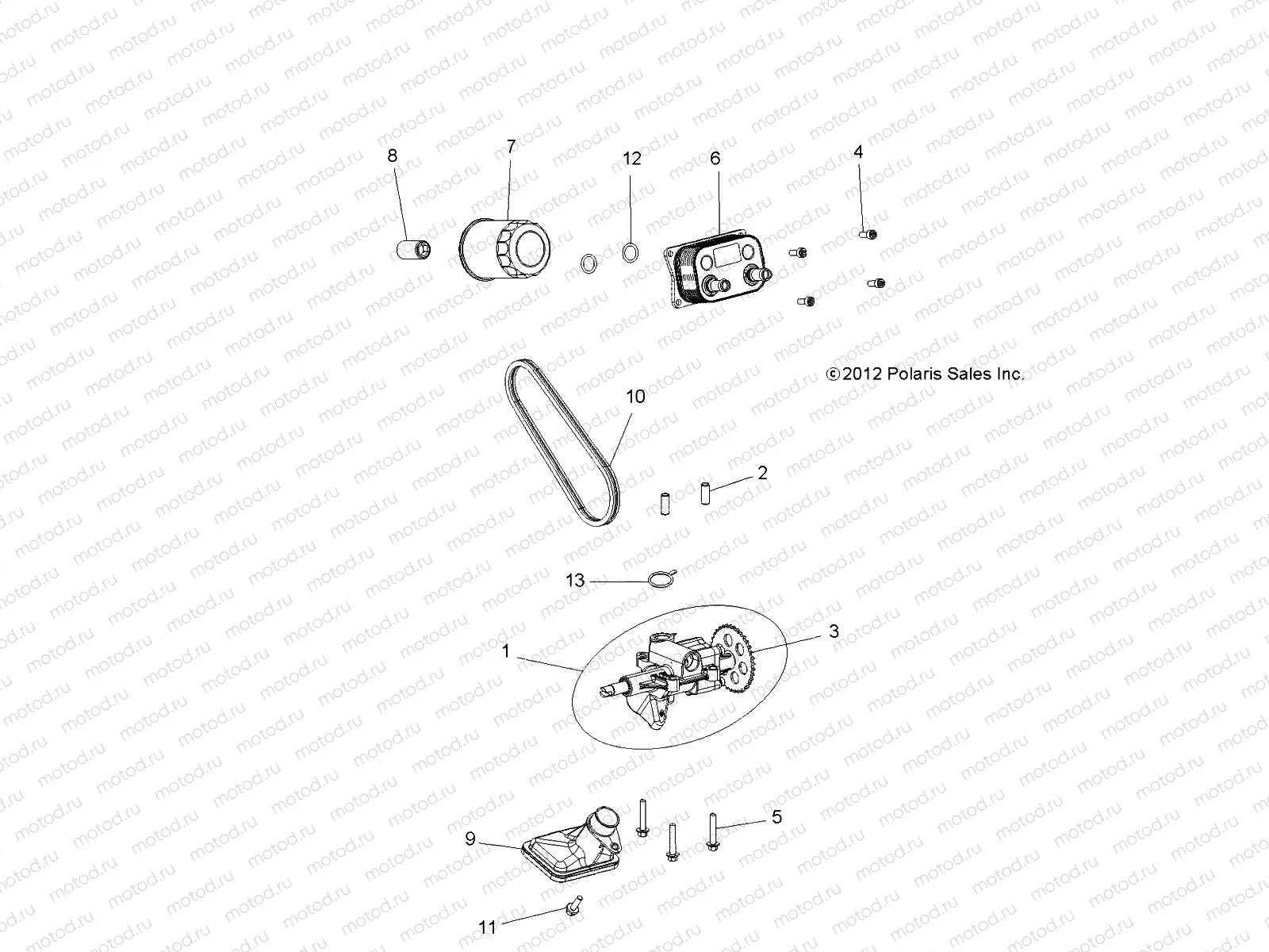 ENGINE | ENGINE, OIL PUMP and OIL COOLER - R14UH88/9E/9EAN/9EAI/9EAIC ALL OPTIONS (49RGROILPUMP13900XP)