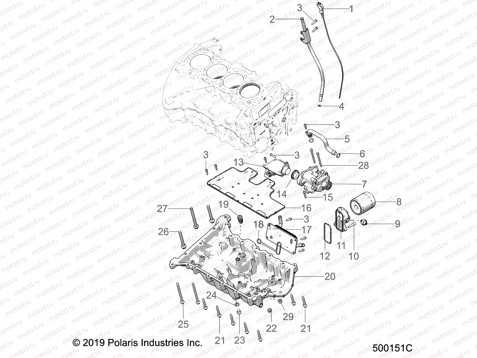 ENGINE | ENGINE, OIL PUMP AND RELATED - T21AARGB/SGD ALL OPTIONS (500151C)