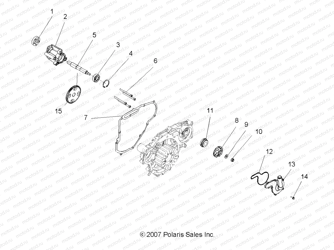 ENGINE | ENGINE, OIL PUMP and WATER PUMP - A08TN68AX/AZ (49ATVOILPUMP08SPX27)