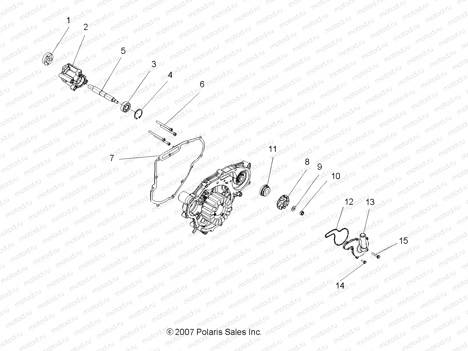 ENGINE | ENGINE, OIL PUMP and WATER PUMP - R10VH76FX (49ATVOILPUMP08VISTA)