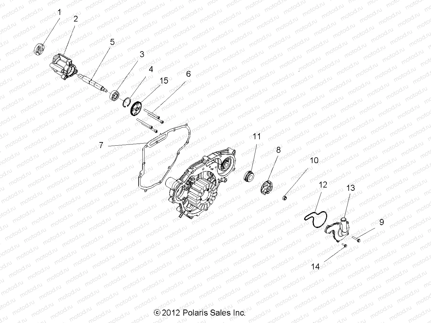 ENGINE | ENGINE, OIL PUMP and WATER PUMP - R13XE76AD/EAI (49RGROILPUMP13RZR)