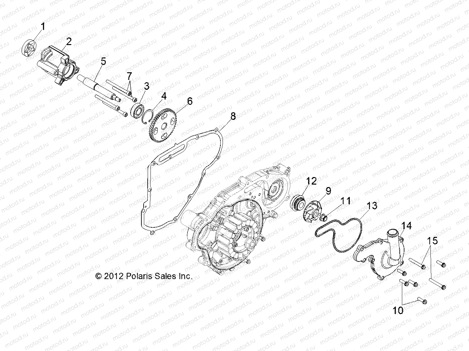 ENGINE | ENGINE, OIL PUMP and WATER PUMP - R14RH76AA/76AC/7EAZ (49RGROILPUMP13800EFI)