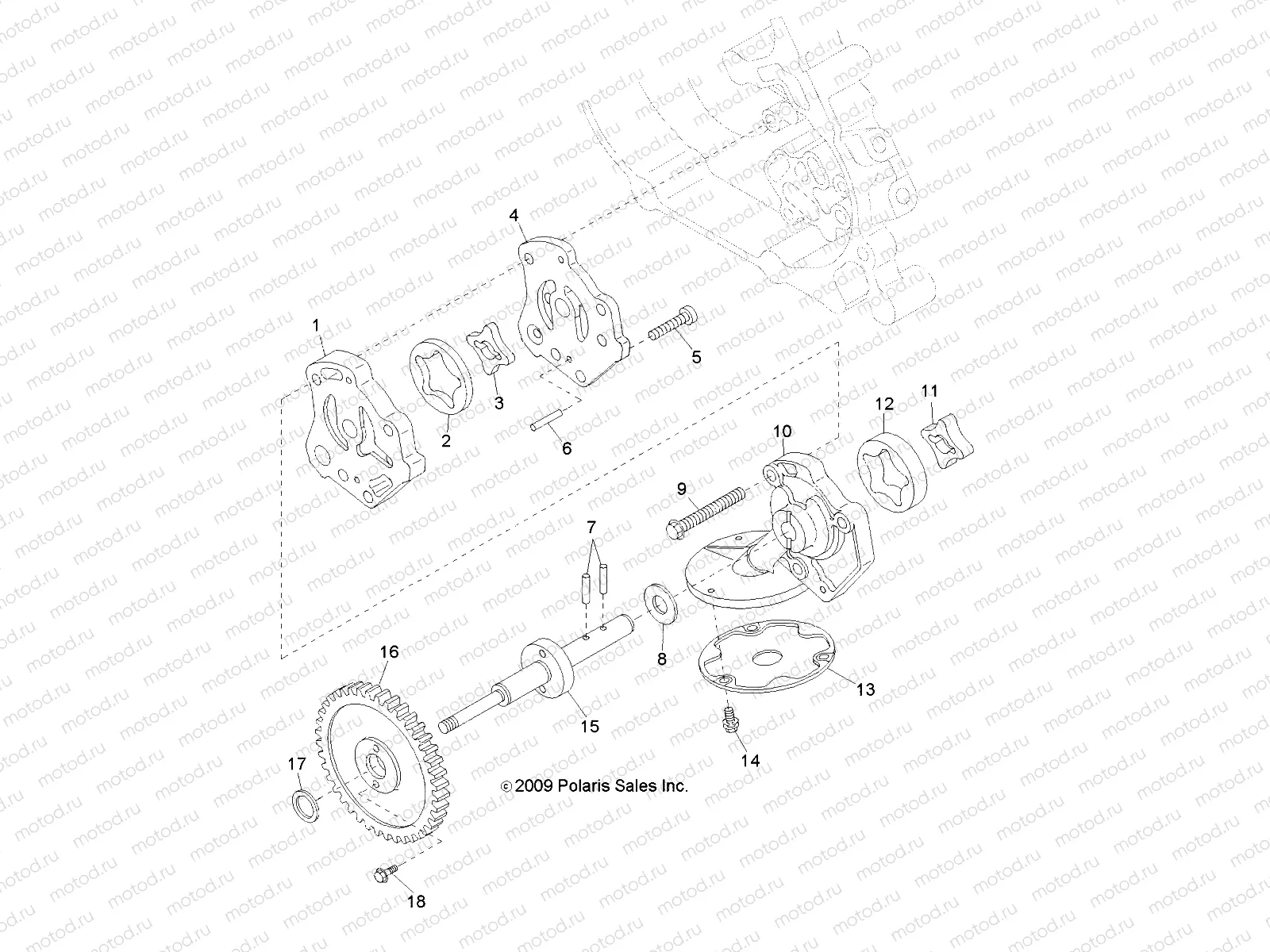 ENGINE | ENGINE, OIL PUMP - R10TH50AG/AR (49RGROILPUMP105004X4)