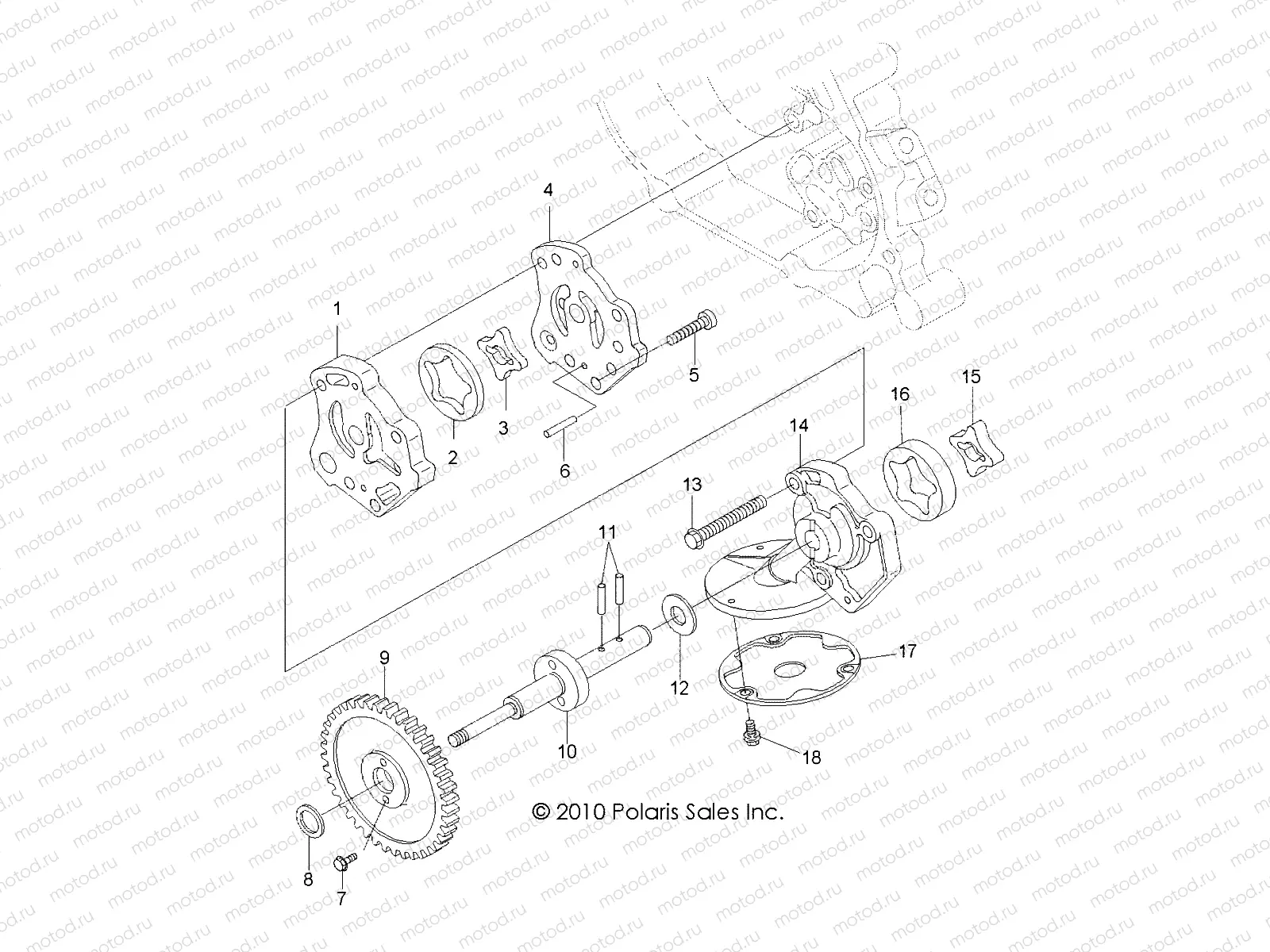 ENGINE | ENGINE, OIL PUMP - R13RH45AG (49RGROILPUMP10400)