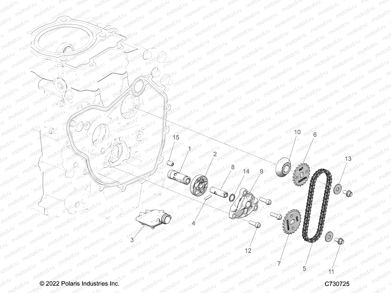 ENGINE | ENGINE, OIL PUMP - R23CCA57A1/A7 (C730725)
