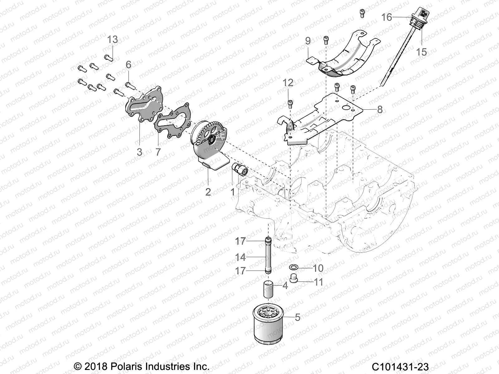 ENGINE | ENGINE, OIL SYSTEM - A21SLE95FG/S95CG/S95FG (C101431-23)