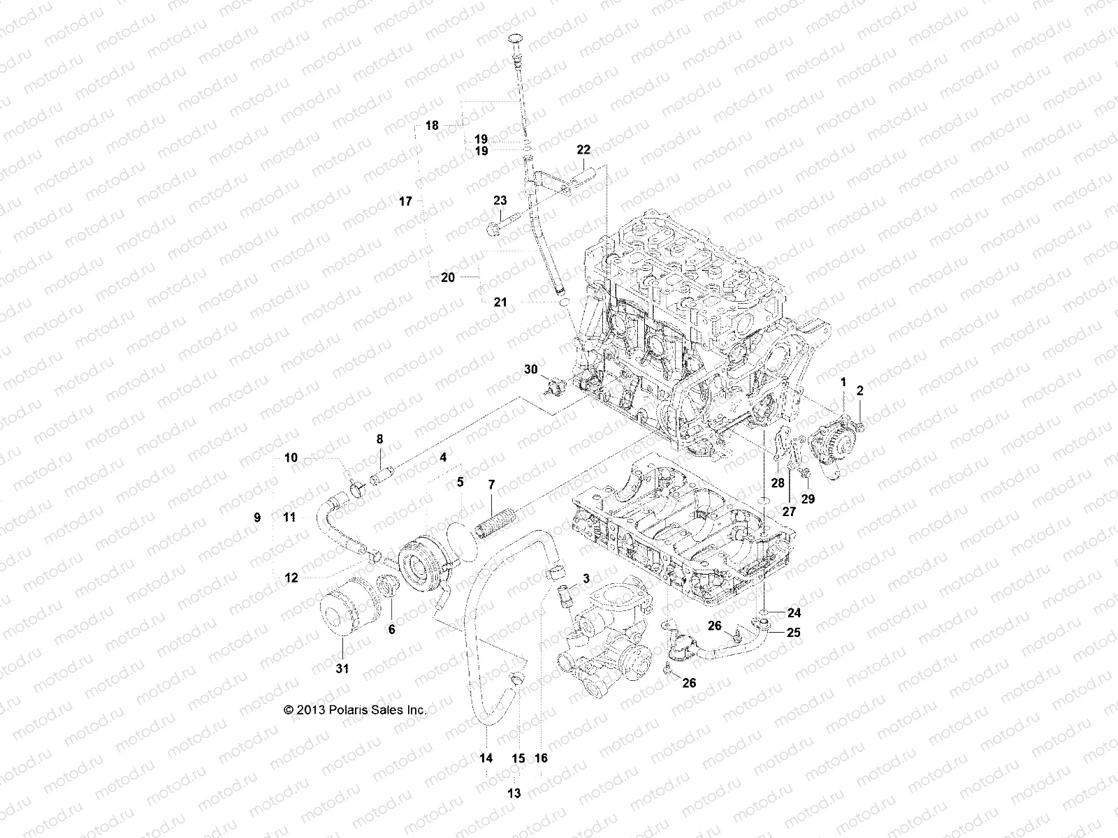 ENGINE | ENGINE, OIL SYSTEM AND DIPSTICK - D131L9JDJ/2M9JDJ (49BRUTUSOIL13LM)