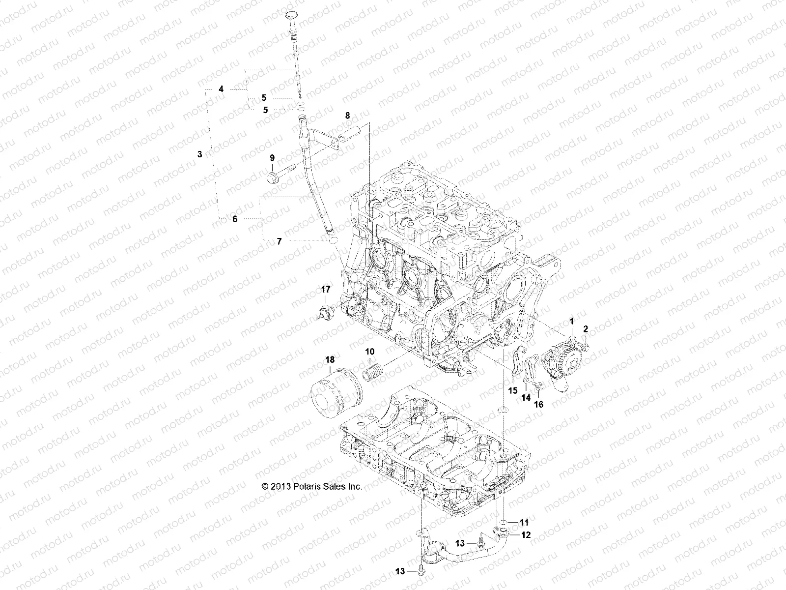 ENGINE | ENGINE, OIL SYSTEM AND DIPSTICK - R141D9JDA/2D9JDA (49BRUTUSOIL13D)