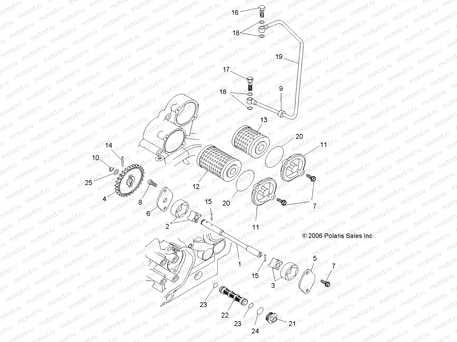 ENGINE | ENGINE, OIL SYSTEM and OIL PUMP - A08GP52AA (49ATVOILPUMP07OUT525)
