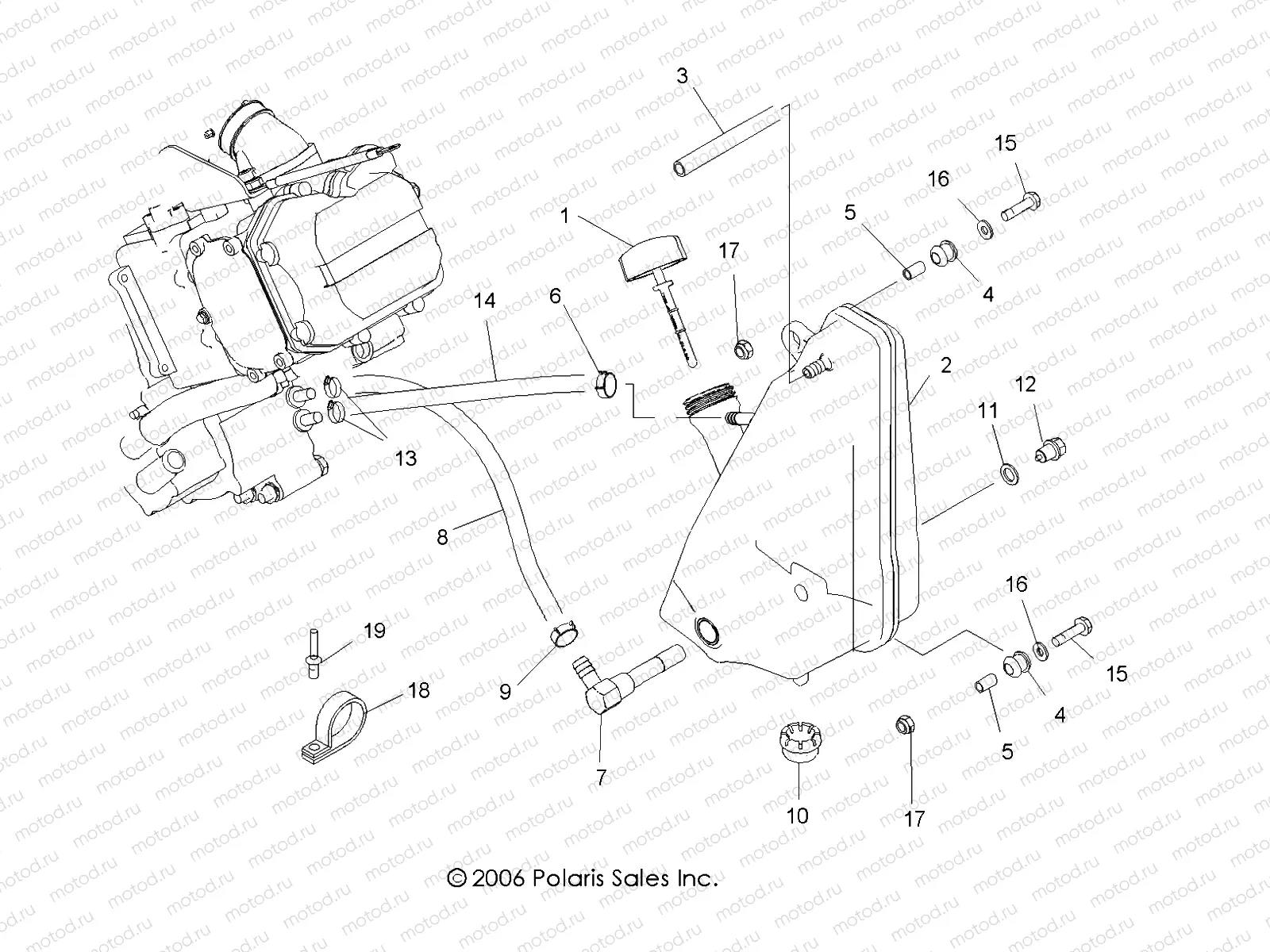 ENGINE | ENGINE, OIL SYSTEM and OIL TANK - A08BG50FA (49ATVOILSCRAM)