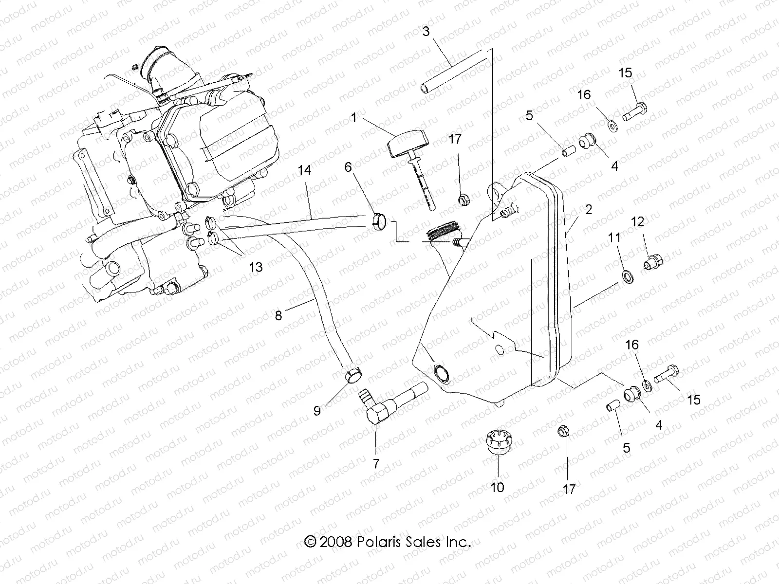 ENGINE | ENGINE, OIL SYSTEM and OIL TANK - A09BA50FA (49ATVOIL09SCRAMI)