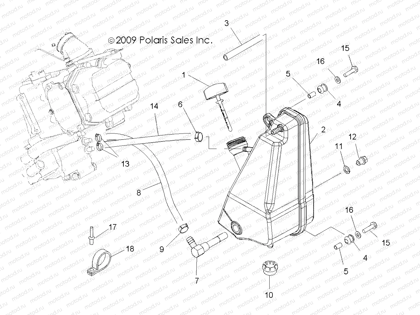 ENGINE | ENGINE, OIL SYSTEM and OIL TANK - A12NG50FA (49ATVOIL10SCRAM)