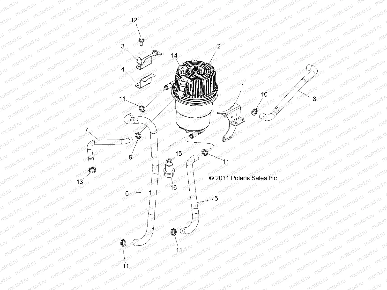 ENGINE | ENGINE, OIL TANK and LINES - R12JT9EFX (49RGROILTANK12RZRXPI)