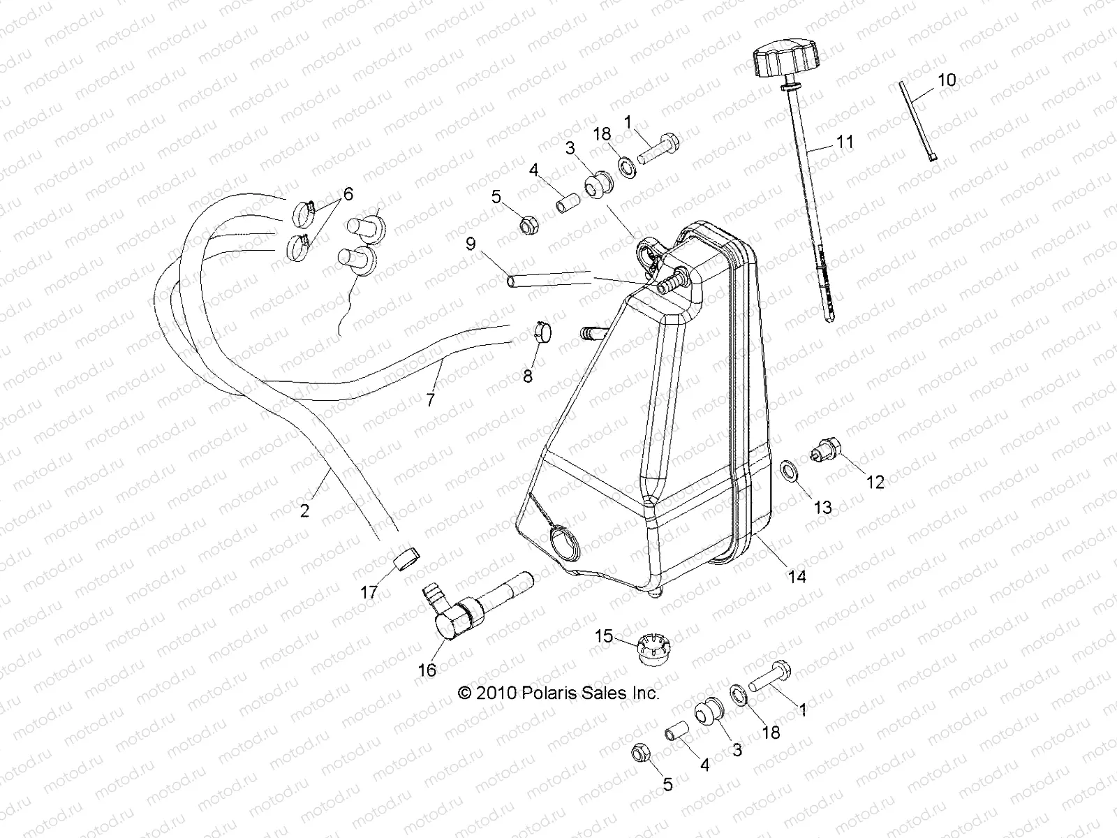 ENGINE | ENGINE, OIL TANK - R10RH45AG/AH/AR (49RGROILTANK11500CREW)