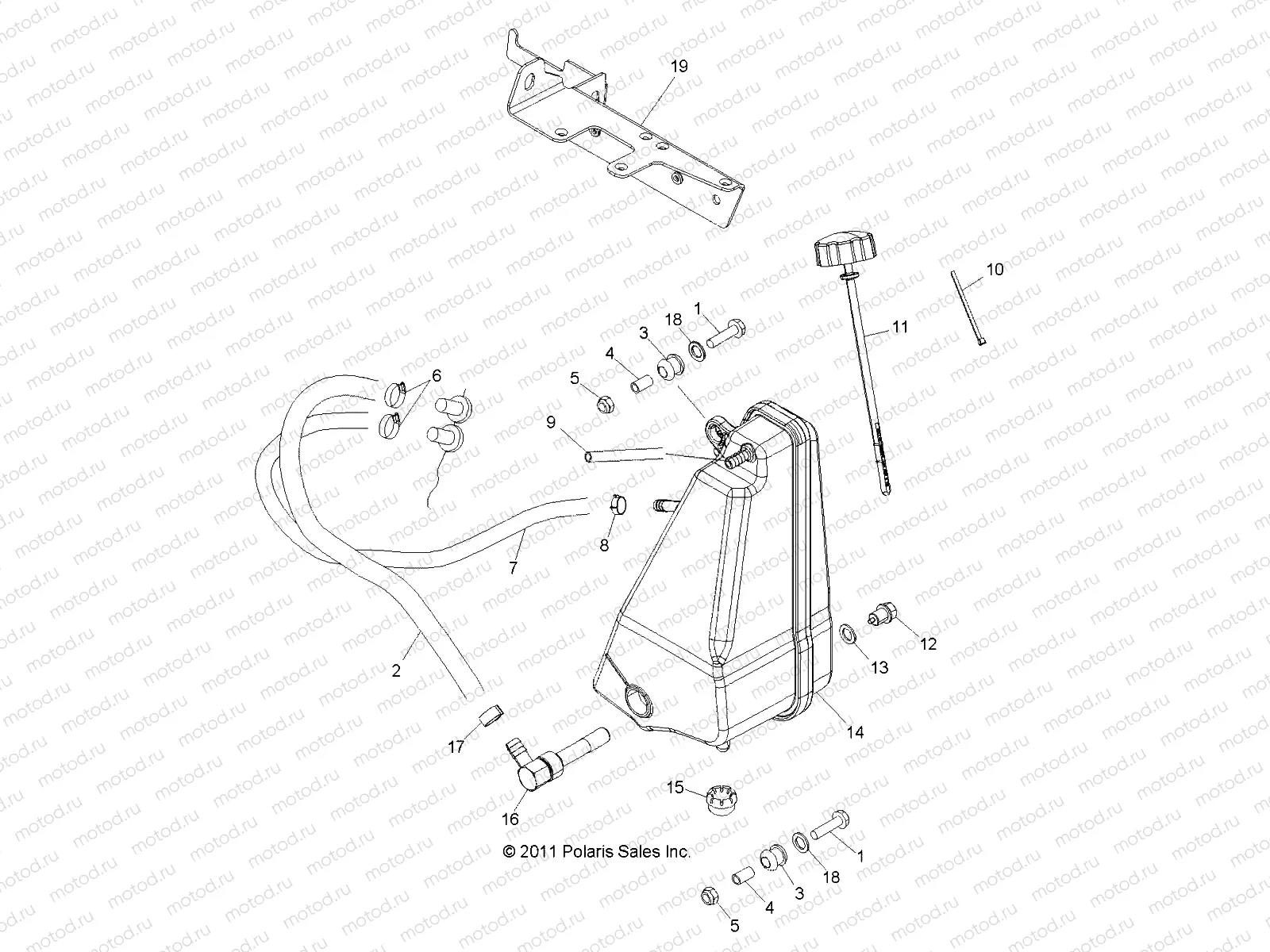 ENGINE | ENGINE, OIL TANK - R12WH50AG/AH/AK/AR (49RGROILTANK12500)