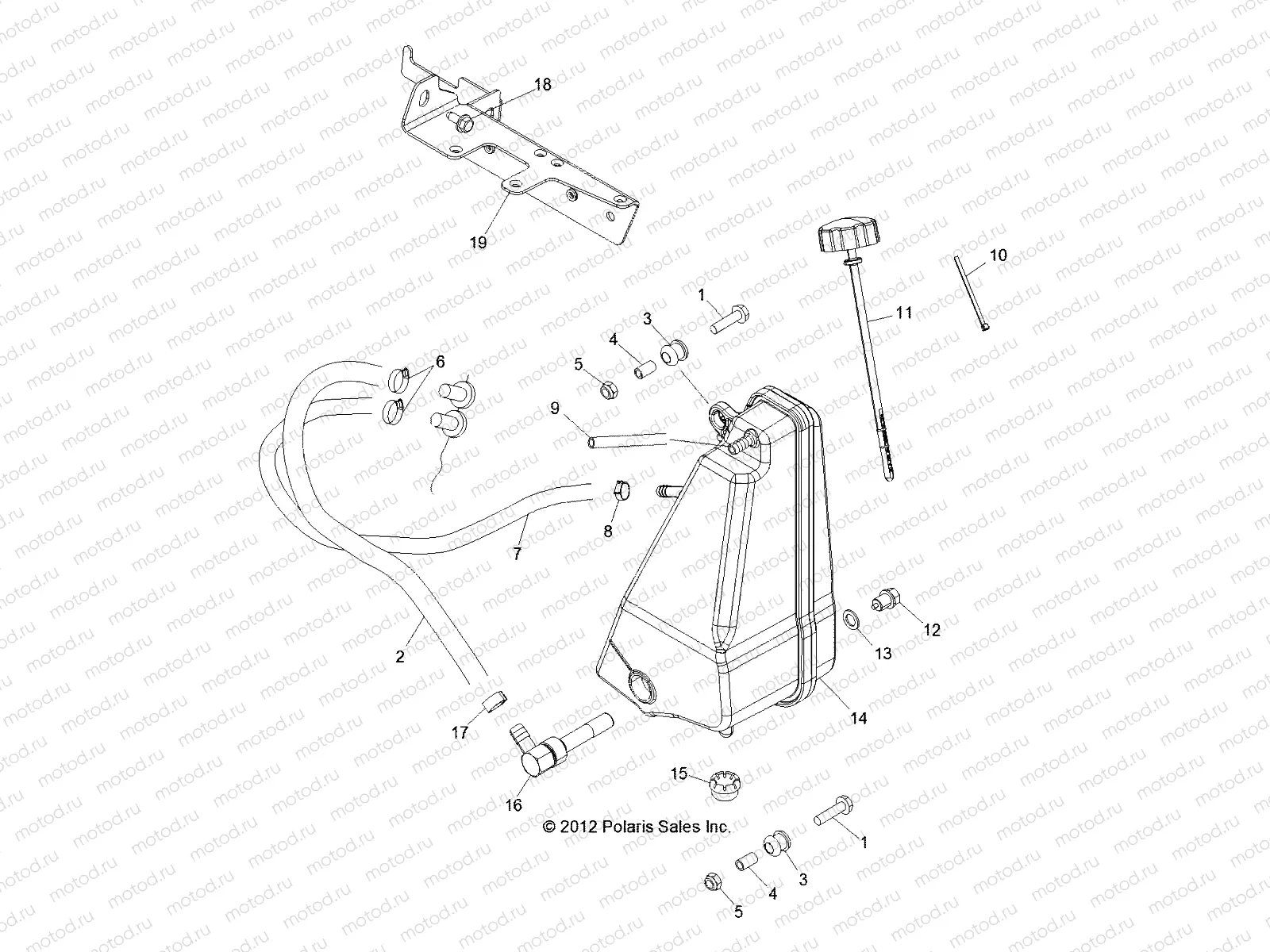 ENGINE | ENGINE, OIL TANK - R13WH50AG/AH/AR/AX (49RGROILTANK13500CREW)