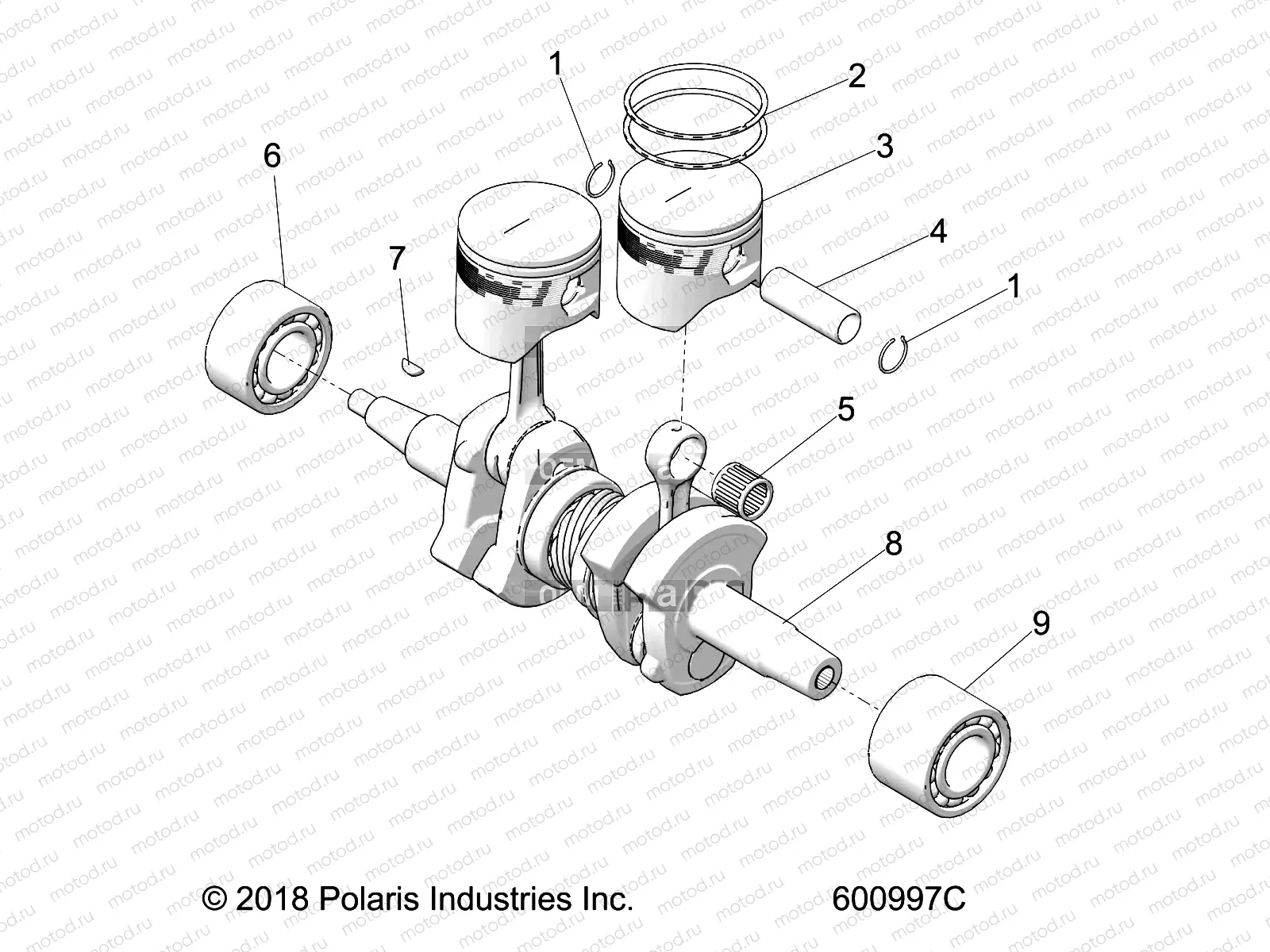 ENGINE | ENGINE, PISTON and CRANKSHAFT - S20FJB8/FJE8/FJP8 ALL OPTIONS (600997C)