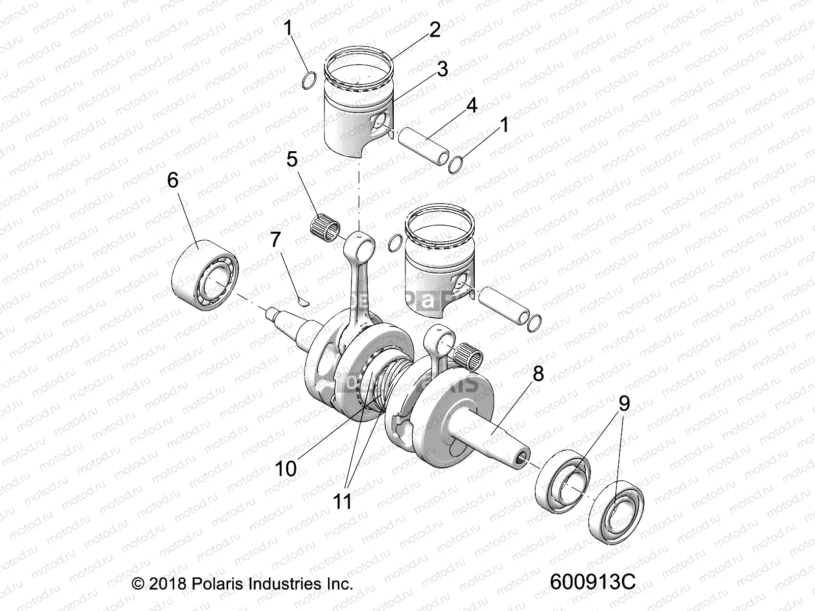 ENGINE | ENGINE, PISTON and CRANKSHAFT - S21EDB6PSL (600913C)