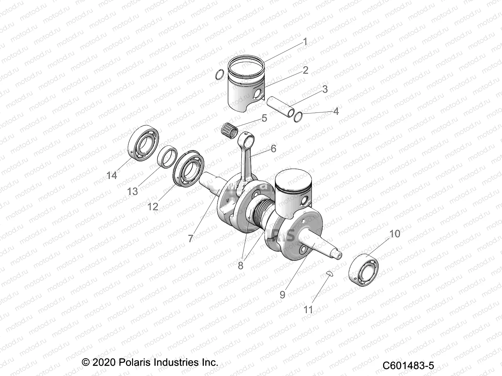 ENGINE | ENGINE, PISTON and CRANKSHAFT - S22CFF5TSL (C601483-5)