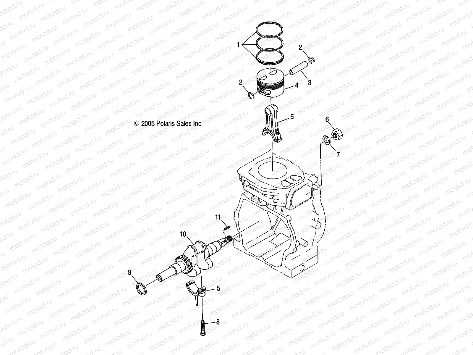 ENGINE | ENGINE, PISTON and CRANKSHAFT - S22WAA1ASA/1AEA (4997579757B03)