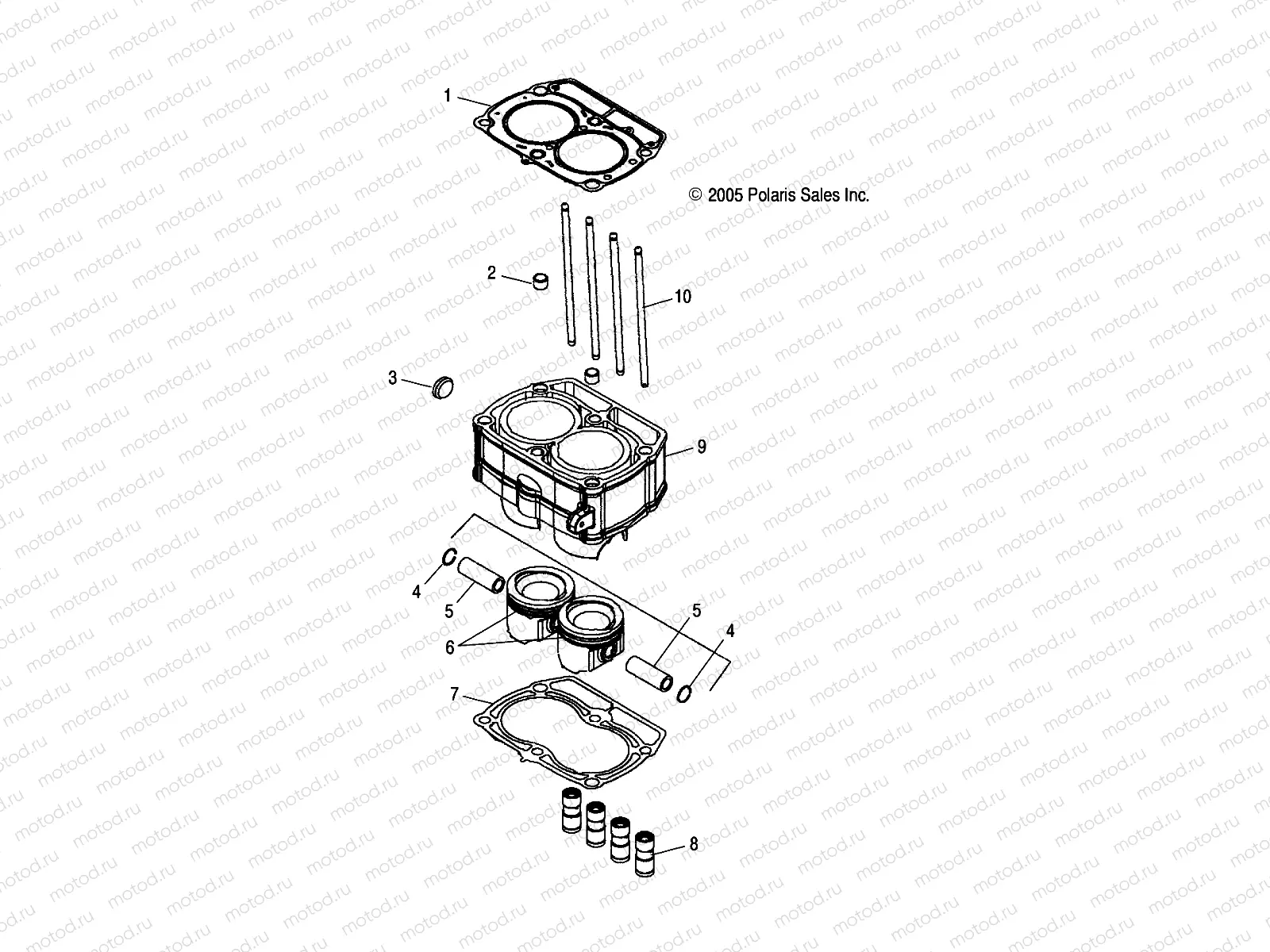 ENGINE | ENGINE, PISTON and CYLINDER - A07TH76AU/TN76AF/AL/AU (4999200299920029D08)