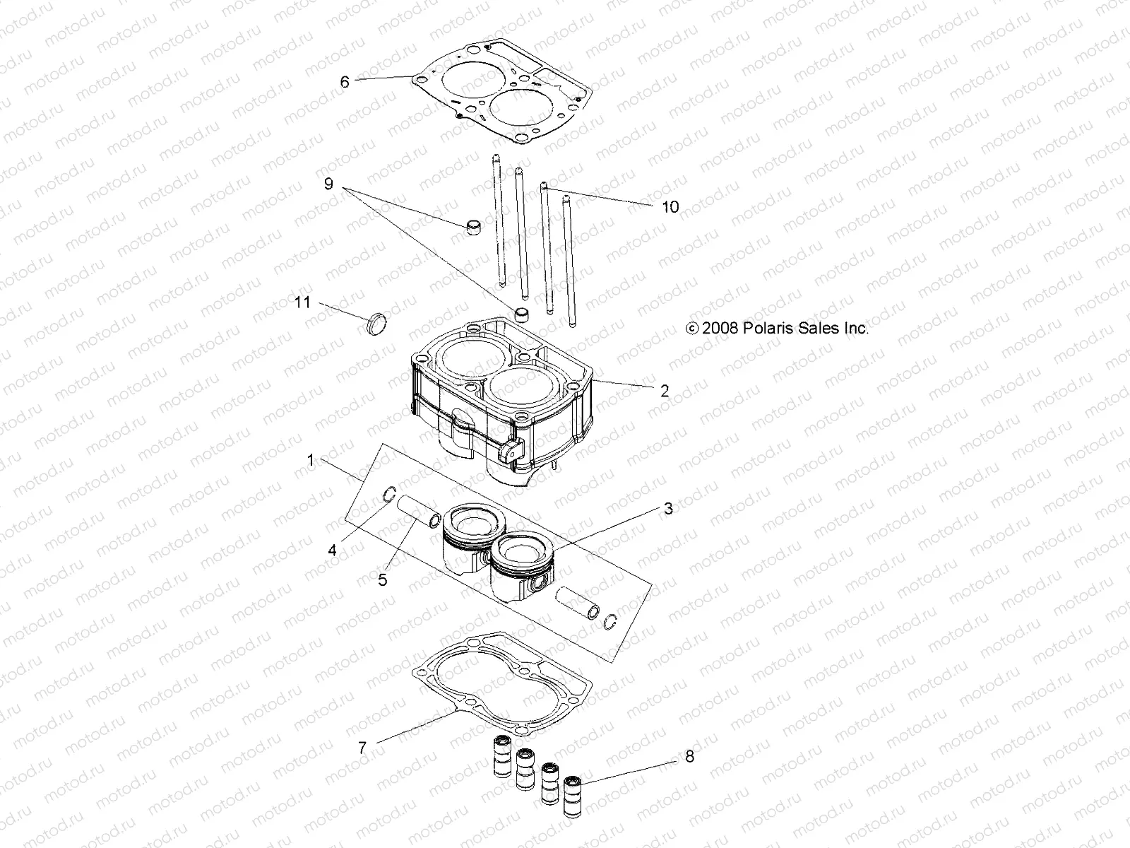 ENGINE | ENGINE, PISTON and CYLINDER - A12CF76AA (49ATVPISTON096X6)