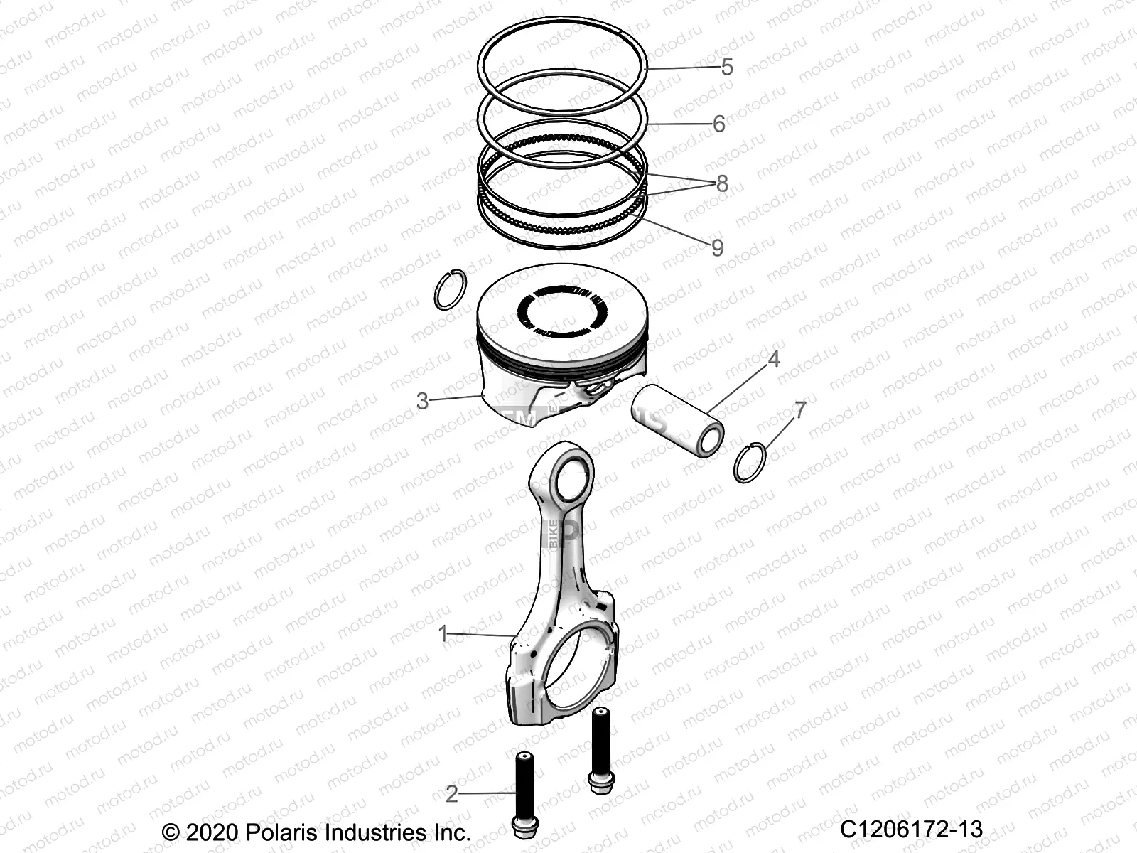 ENGINE | ENGINE, PISTON AND ROD - Z23RMD2KAK/AJ/BK/BJ (C1206172-13)