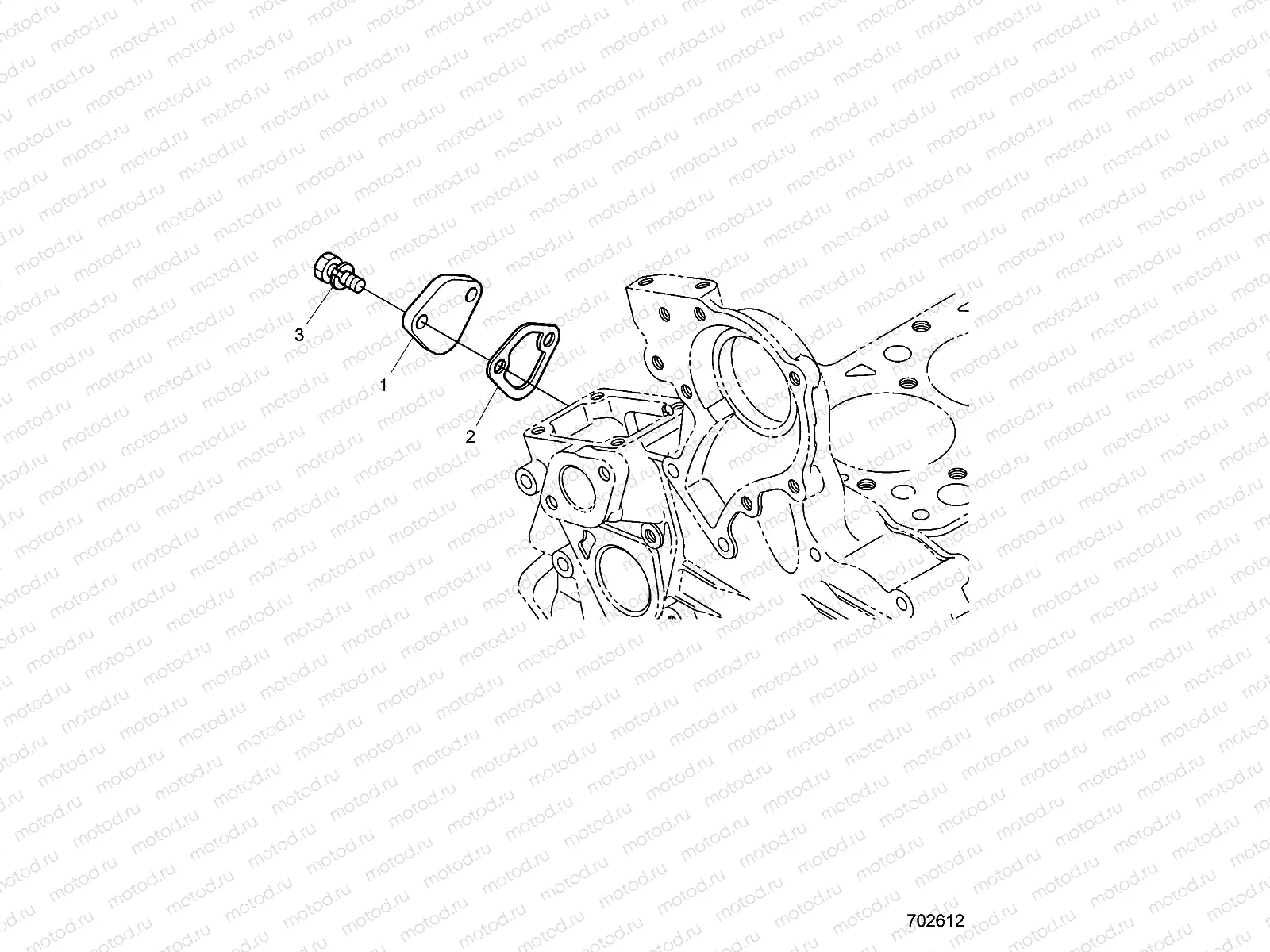 ENGINE | ENGINE, REAR GEARCASE COVER - D21BBPD4B4 (702612)