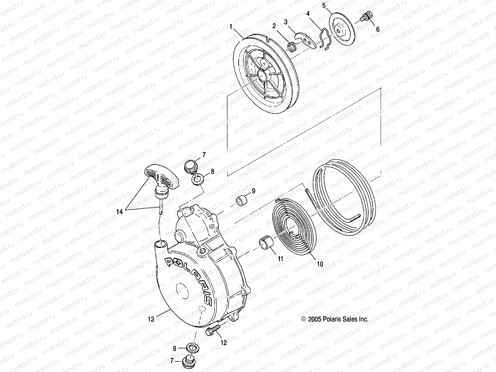 ENGINE | ENGINE, RECOIL STARTER - A07TH50EA (4999200139920013D13)
