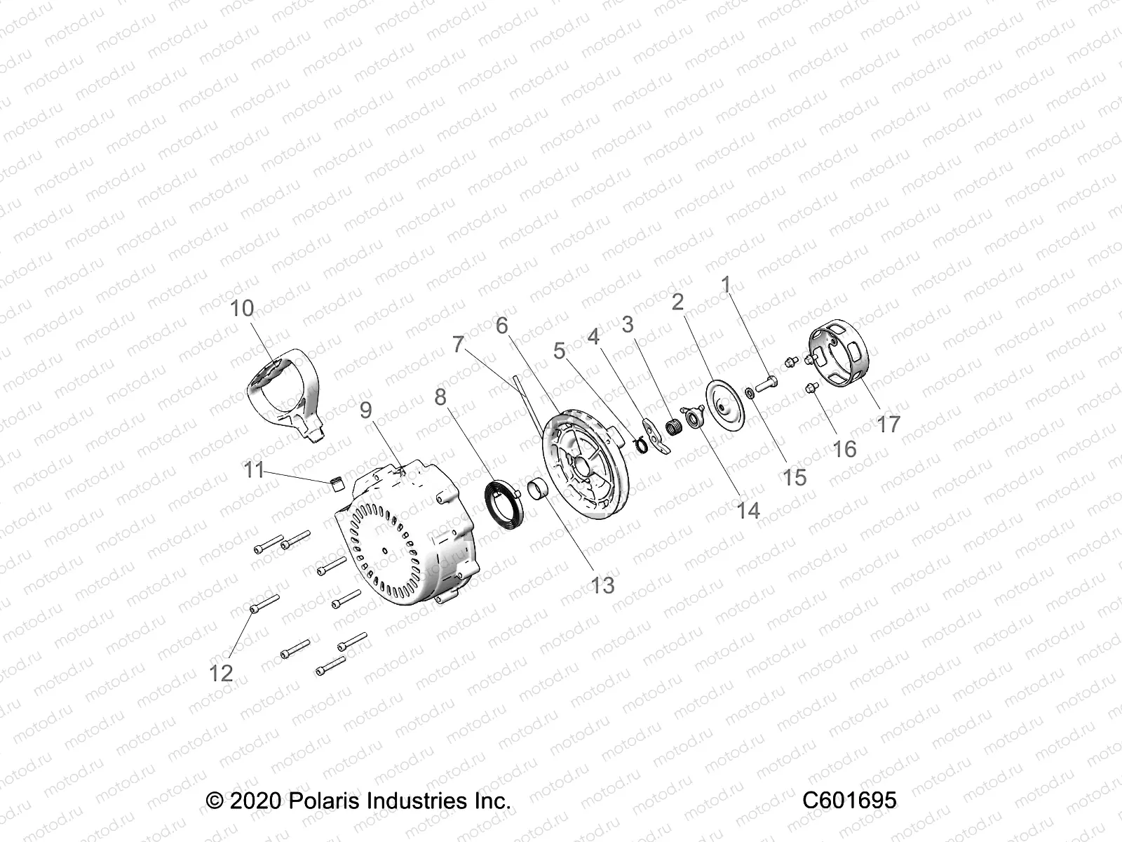 ENGINE | ENGINE, RECOIL STARTER - S22MDX6DSA/6DEA (601695)