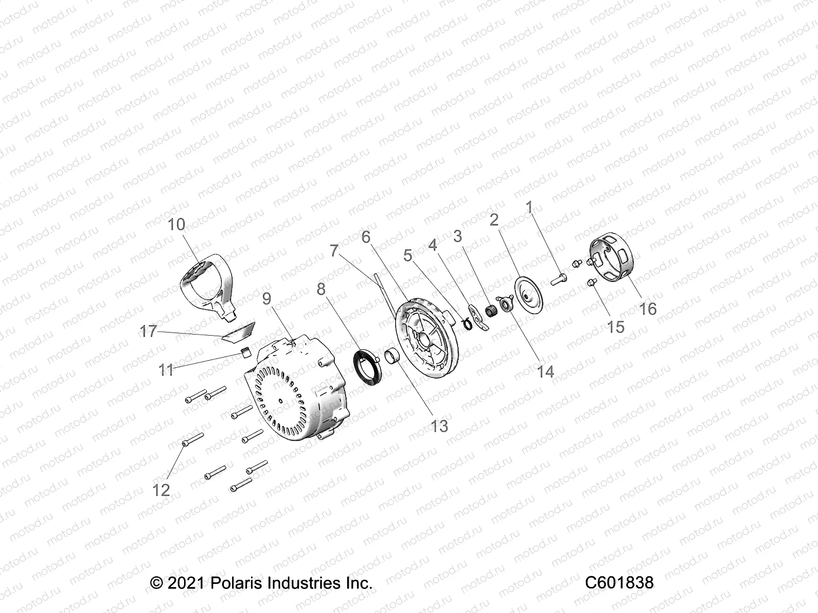 ENGINE | ENGINE, RECOIL STARTER - S23TDL6KSA (C601838)
