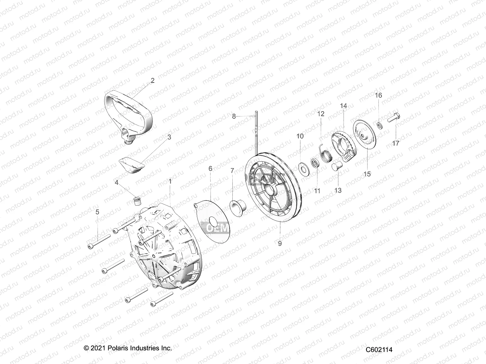 ENGINE | ENGINE, RECOIL STARTER - S23TLT6REL (6010633)
