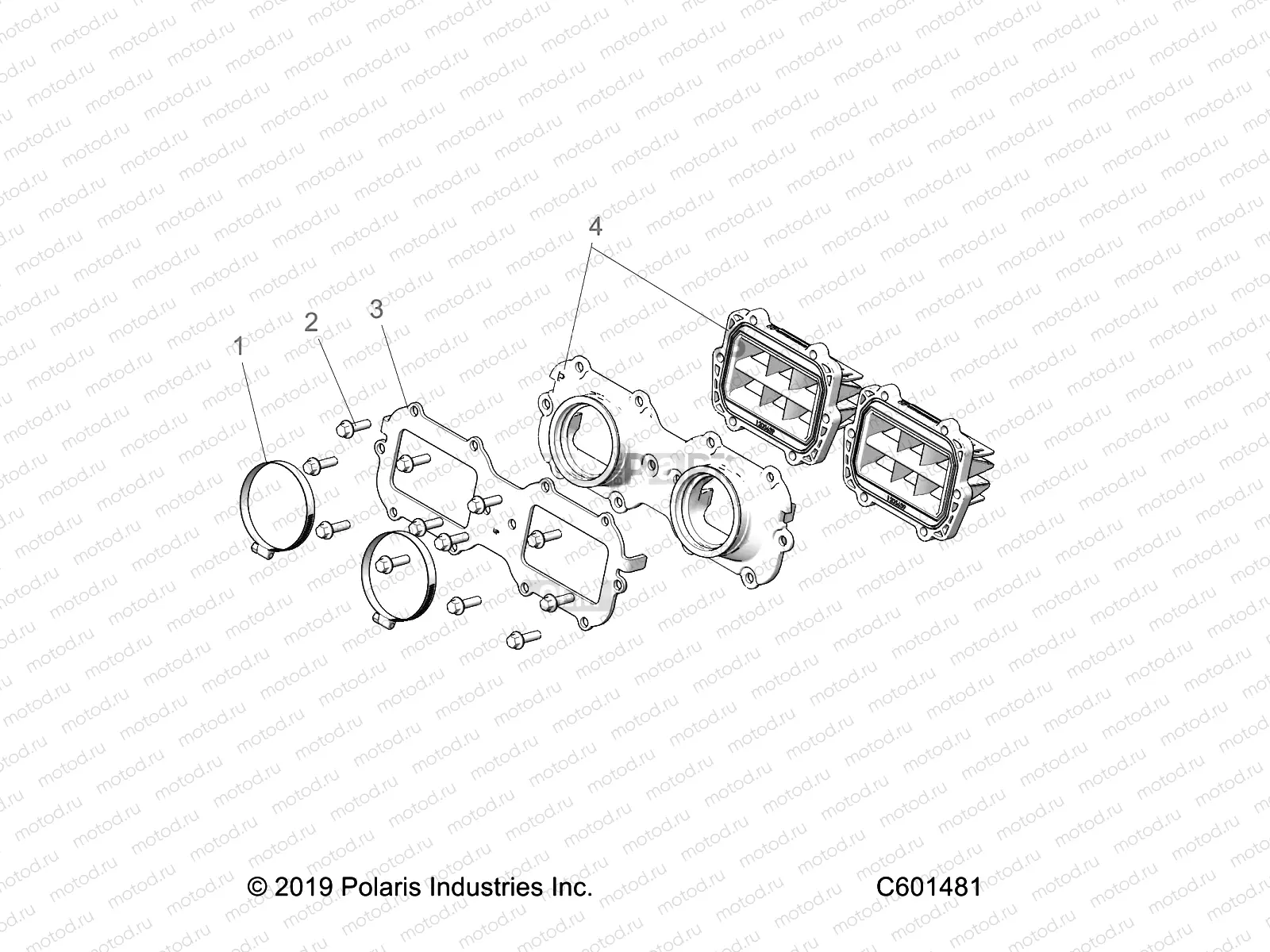 ENGINE | ENGINE, REED VALVE and THROTTLE BODY ADAPTOR - S21TKV6RS/6RE ALL OPTIONS (C601481)