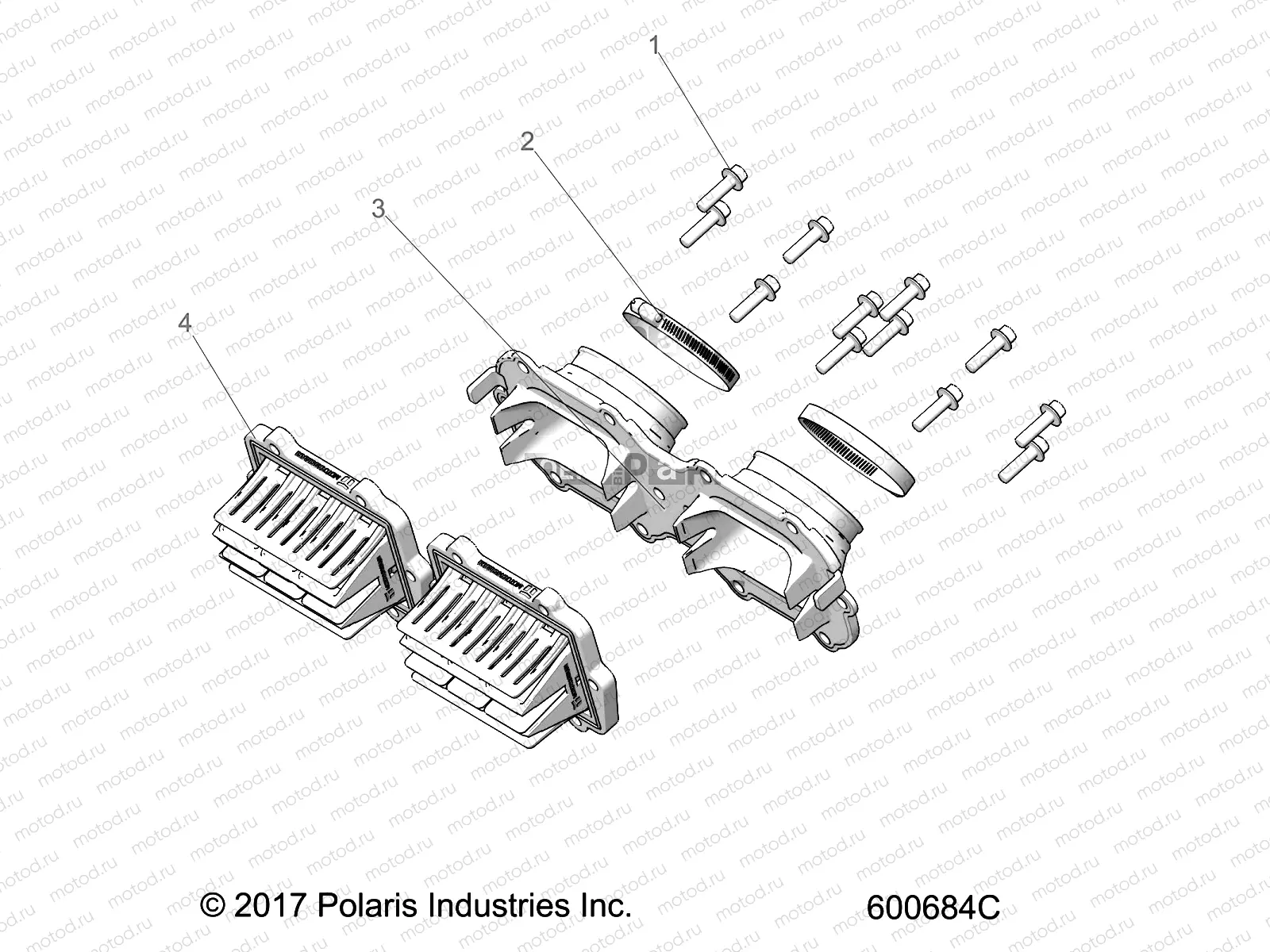 ENGINE | ENGINE, REED VALVE and THROTTLE BODY ADAPTOR - S22FJE8PS/PE/FJP8PS/PE ALL OPTIONS (600684C)