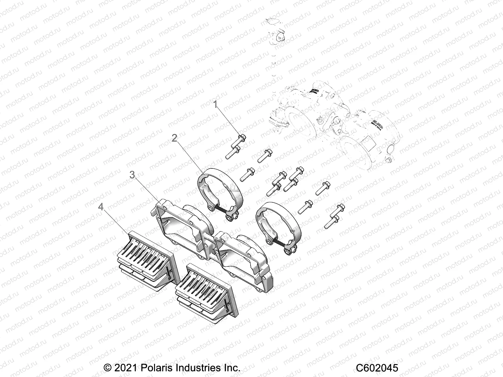 ENGINE | ENGINE, REED VALVE and THROTTLE BODY ADAPTOR - S22TFG8MS/8ME ALL OPTIONS (C602045)