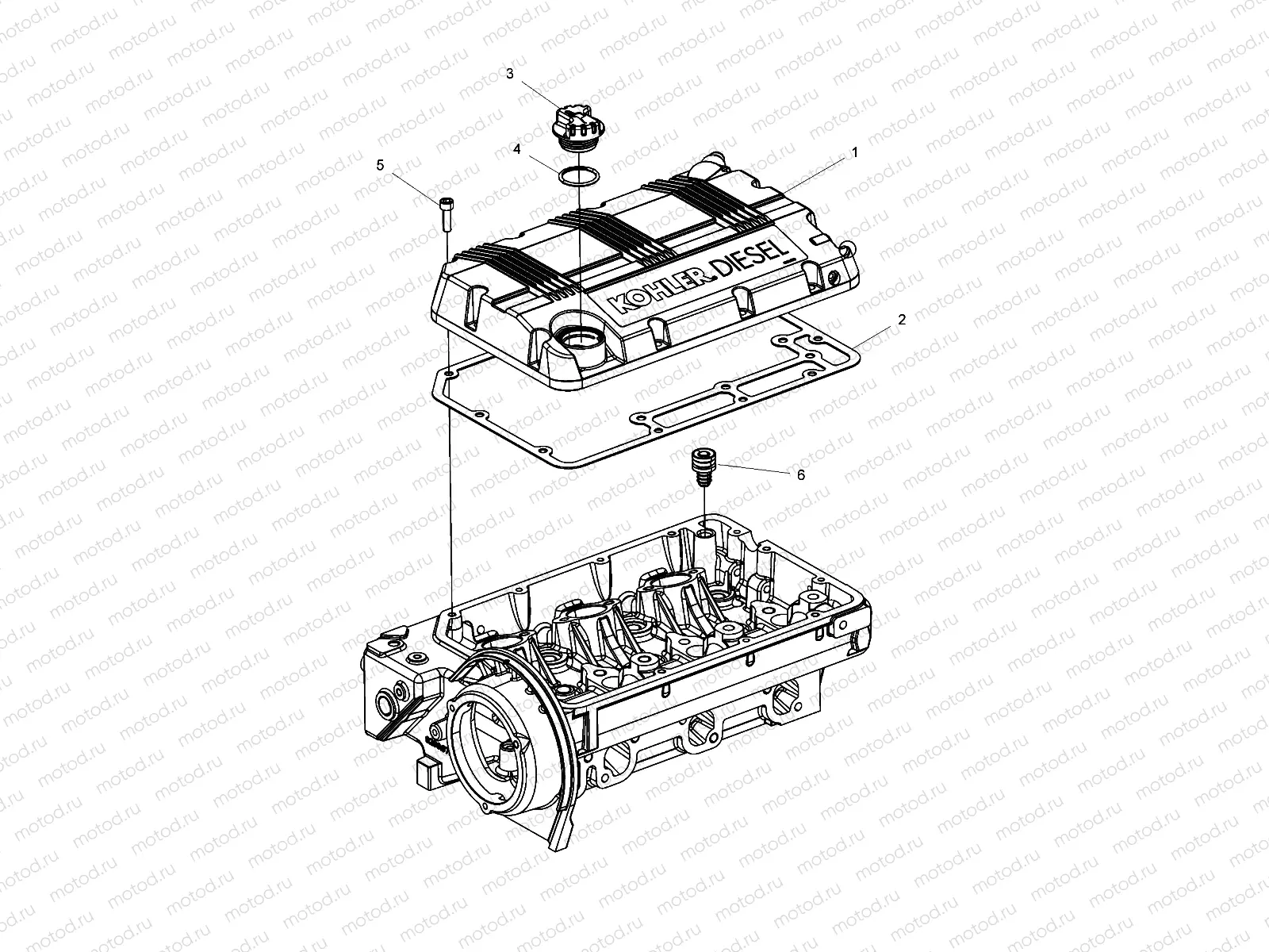 ENGINE | ENGINE, ROCKER ARMS COVER and OIL FILLER - R17RVAD1N1 (49RGRROCKERCVR15DSL)