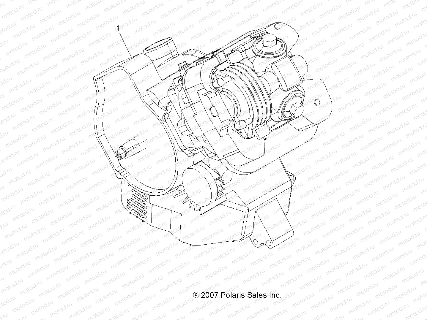 ENGINE | ENGINE, SHORT BLOCK - A08BA32AA (49ATVENGINE08TB)