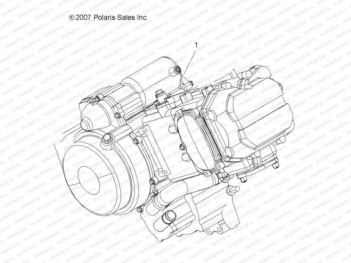 ENGINE | ENGINE, SHORT BLOCK - A09BA50FA (49ATVENGINE08SCRAM)