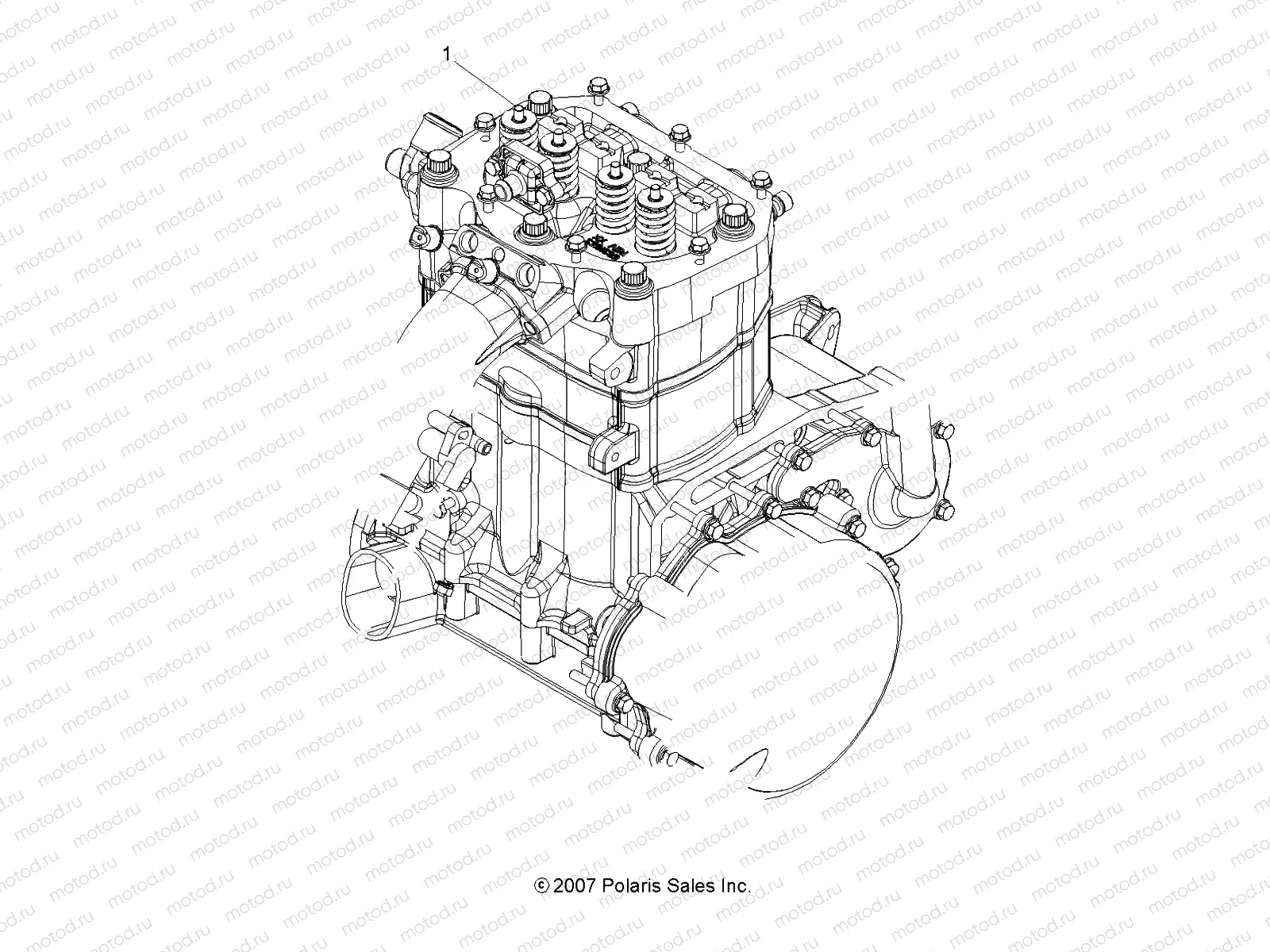 ENGINE | ENGINE, SHORT BLOCK - A09DN76AB/AL/AY (49ATVENGINE08SPX27)