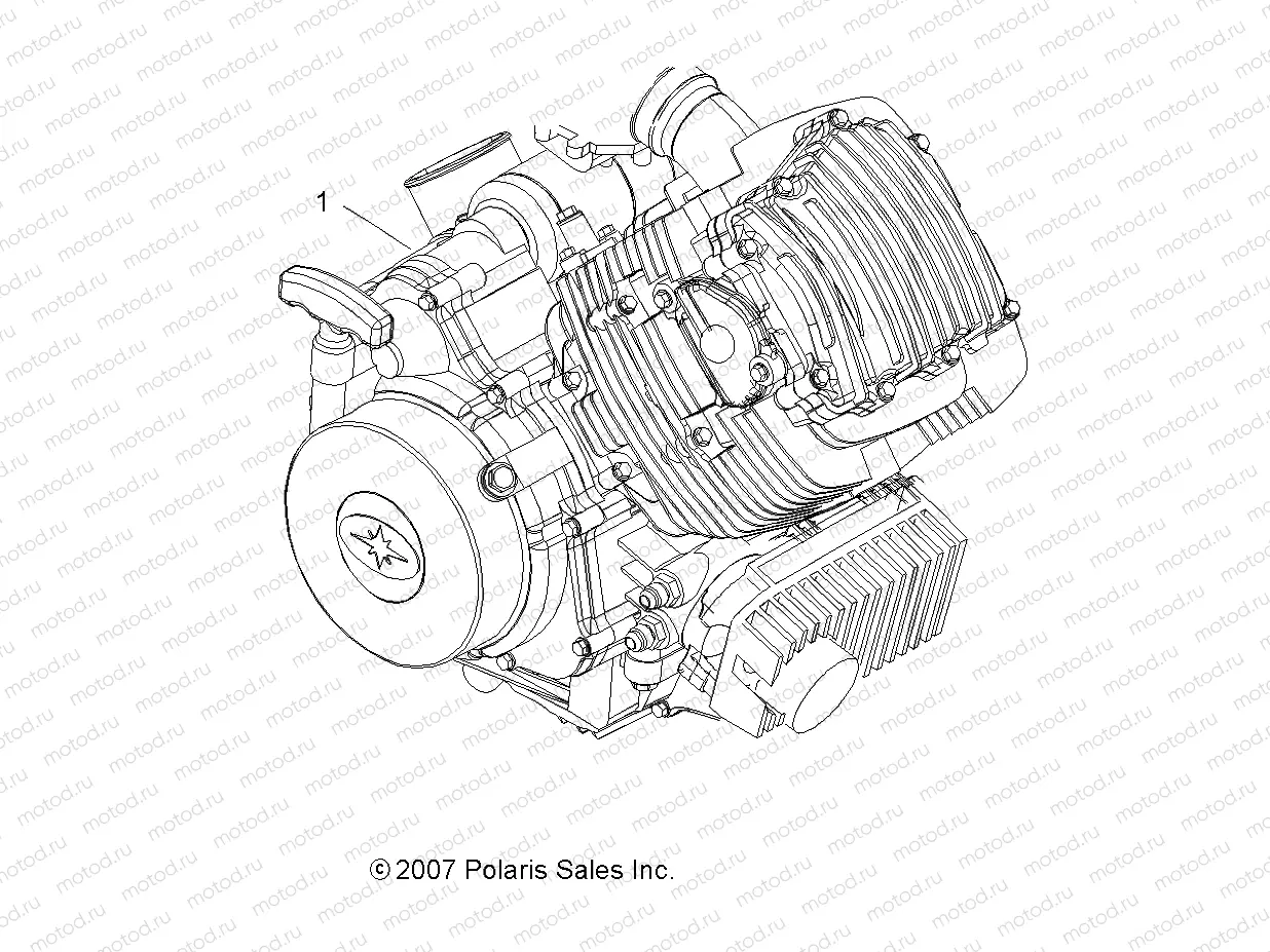 ENGINE | ENGINE, SHORT BLOCK - A09LB27AA (49ATVENGINE08SP300)